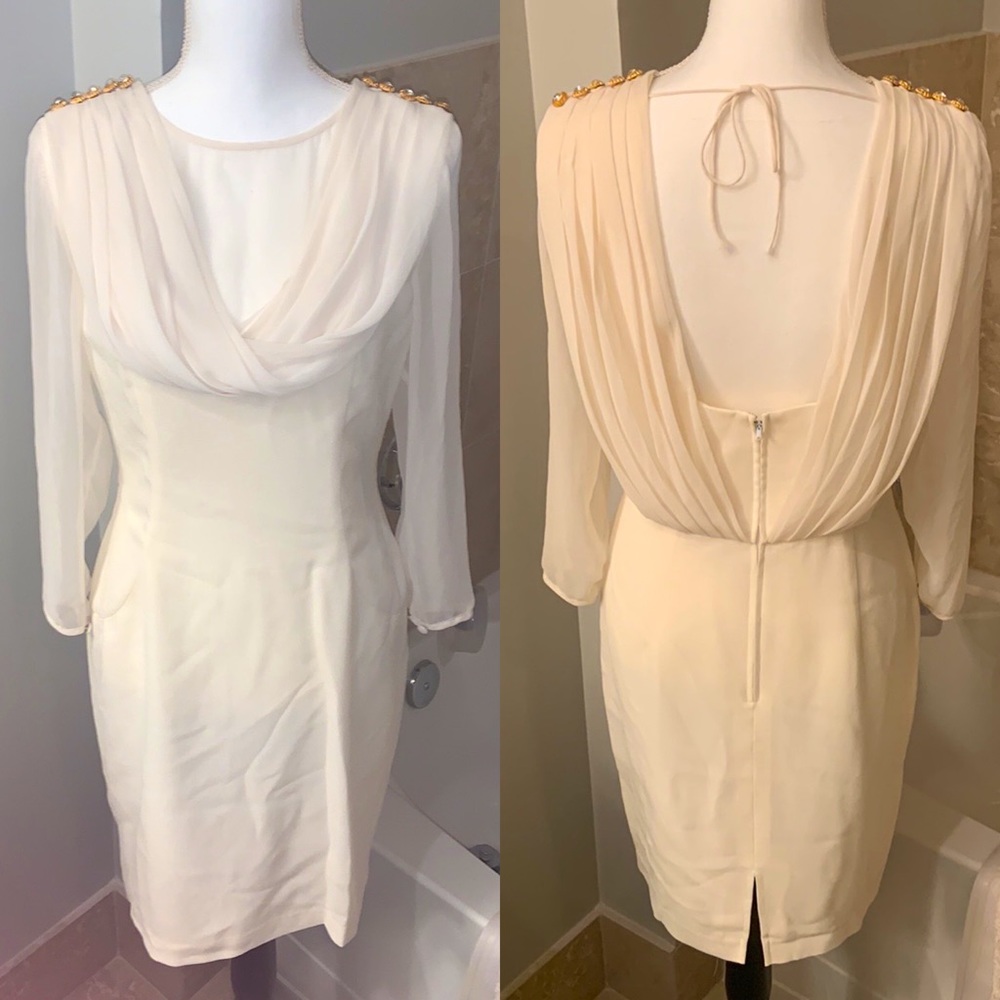 Vintage A.J. Bari Cocktail Button Detail Dress